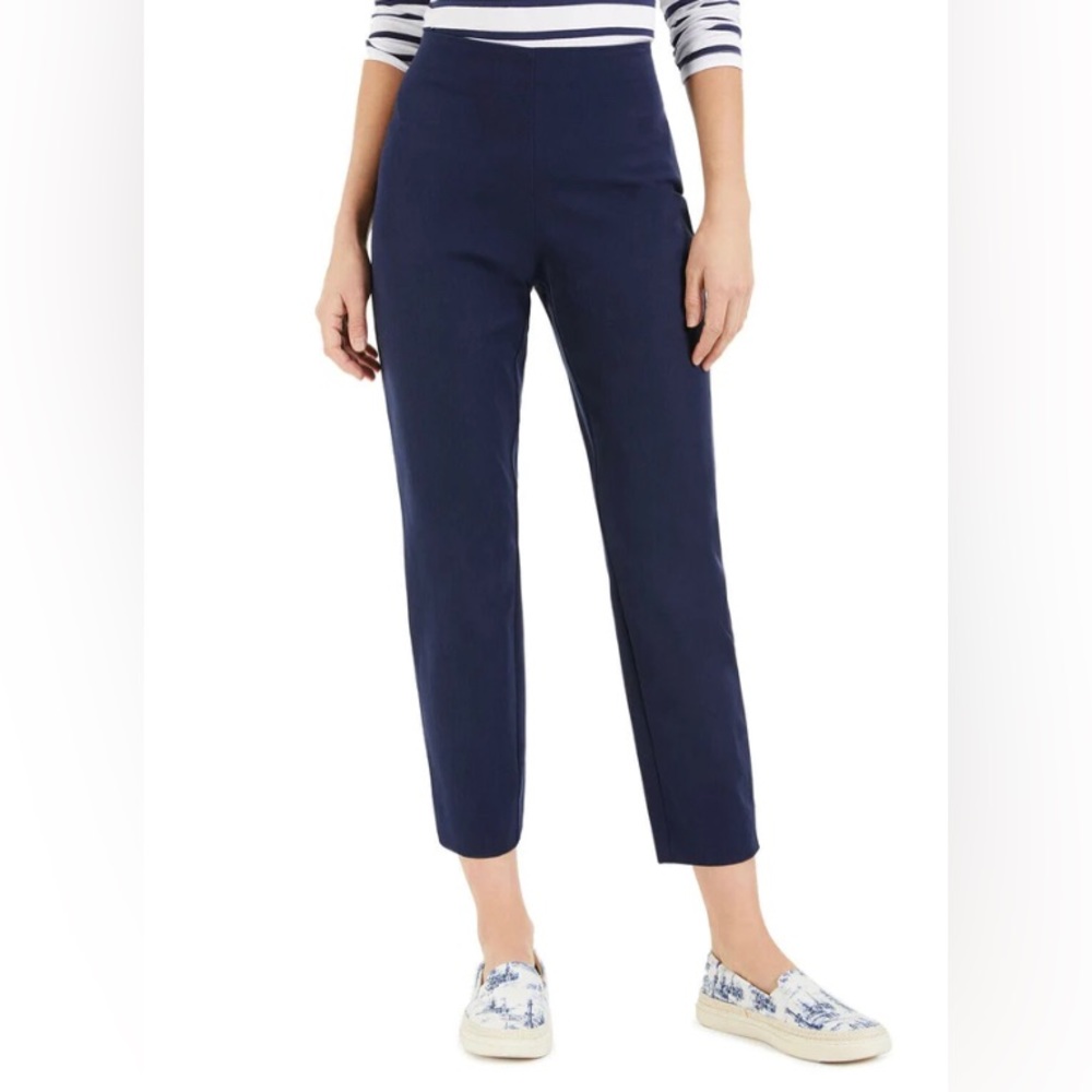 SKINNY ANKLE PANTS PETITE SIZE 8P STRETCH WOVEN WORK WEAR
